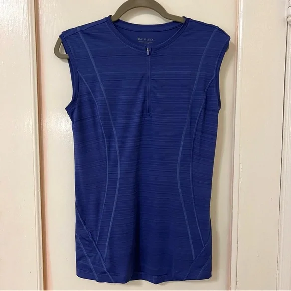 ATHLETA Pacifica Illume UPF Fitted Tank top workout shirt sleeveless pockets - Picture 2 of 9